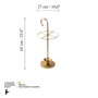 Aberto Design Paragüero de Metal Dorado